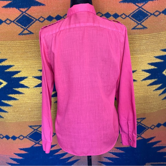 Vintage Cherry Stix ltd Pink Button down Polycotton Top. 1960’s. Large. Pockets. - Picture 5 of 16